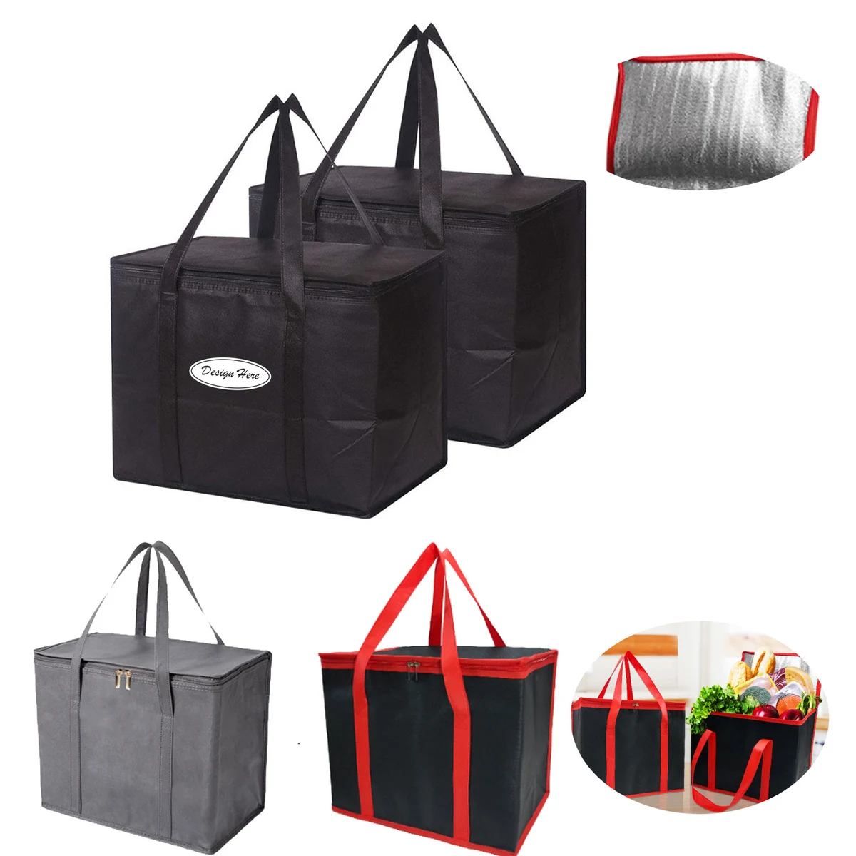 Thermal Non-Woven Cooler Bag with Aluminum Foil Insulation 1