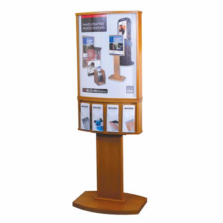 1-Sided Convex Wood Floor Frame with 4/Pockets