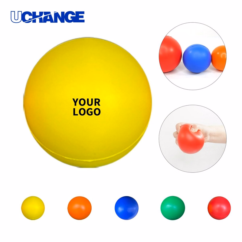 Round Foam Stress Relief Ball Squeeze Toy 2.5" Diameter