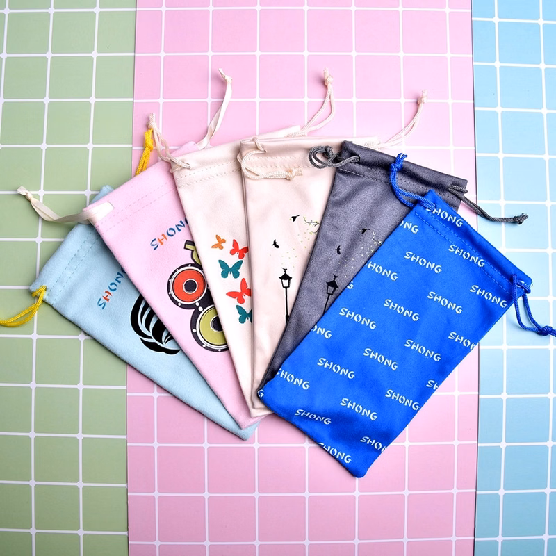 Micro-Fiber Drawstring Eyeglass Pouch Bag