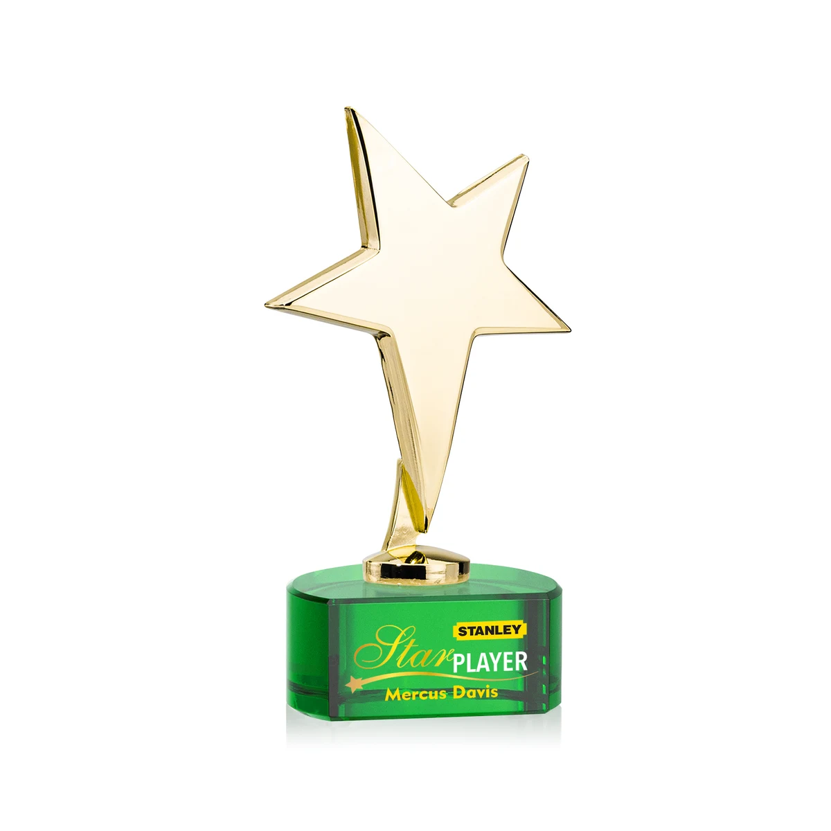Tuscany Gold Star VividPrint™ Award on Paragon Base - Green 1