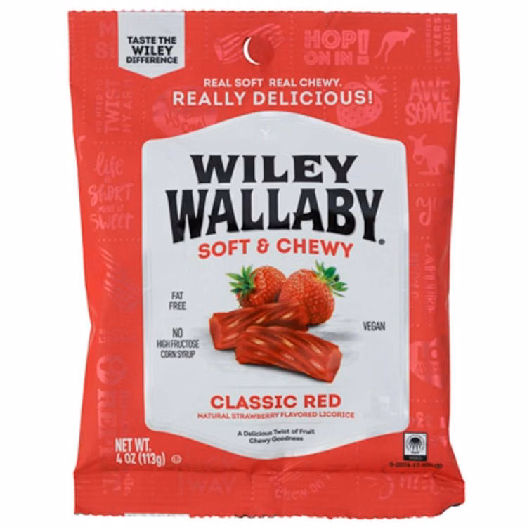 Wiley Wallaby Red Licorice Strawberry
