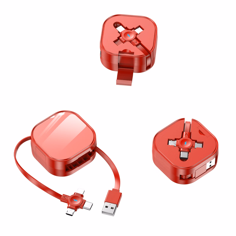 Retractable 3-in-1 USB with Lightning/Type C/Micro Ports