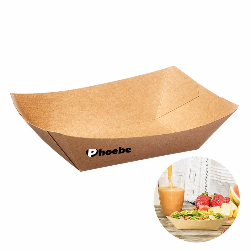Kraft Paper Food Holder Boat Tray