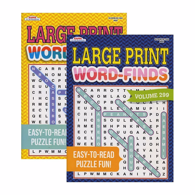 Large Print Word Finds - Four Titles