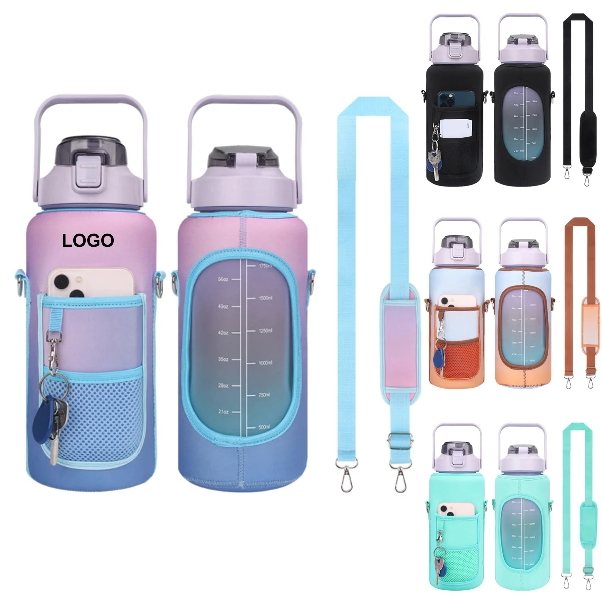 Water Jug Sleeve Carrier Holder With Shoulder Strap 1