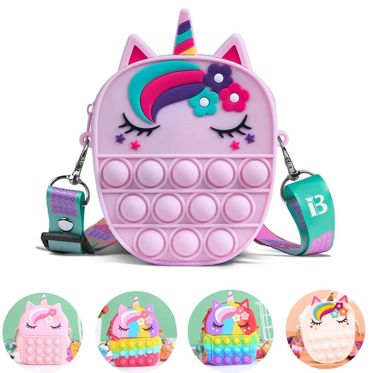 Unicorn Crossbody Bag With Pop Toy 1