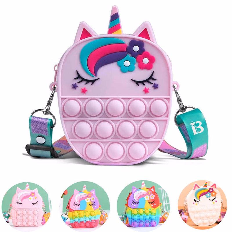 Unicorn Crossbody Bag With Pop Toy