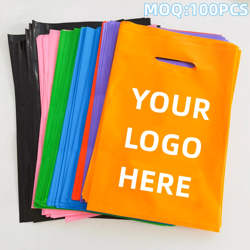 Recyclable Die Cut Handle Plastic Bag (14"x18")