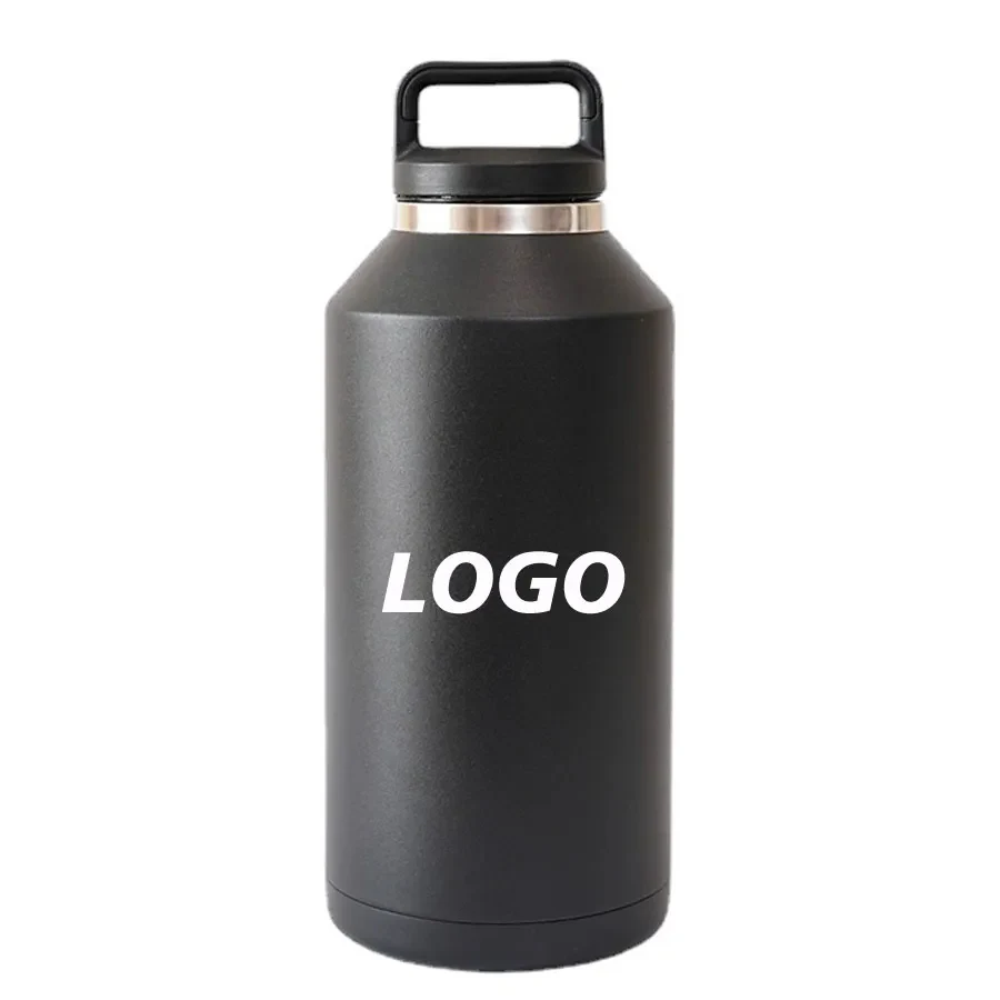 Half Gallon Stainless Steel Insulated Water Bottle, custom water bottle with logo imprint 1
