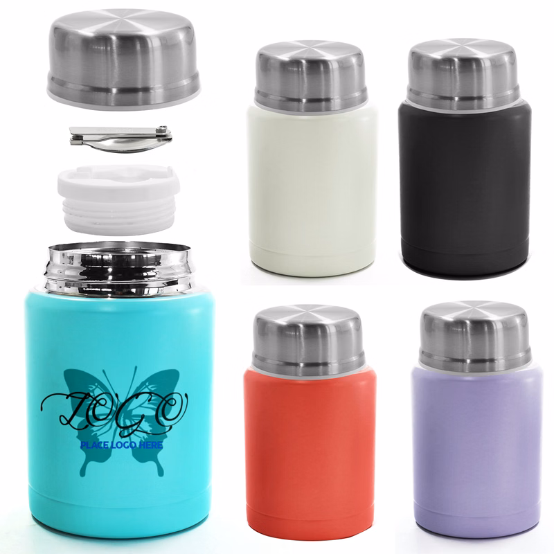 16.9 Oz 304 Stainless Steel Double-Layer Vacuum Insulated Cups With Spoon