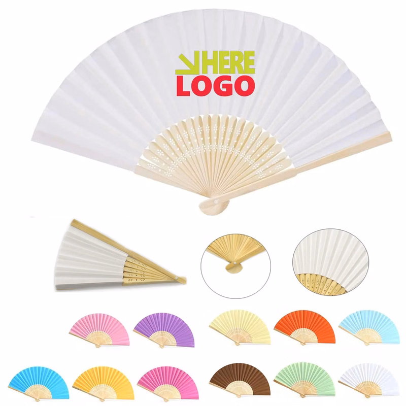 Iridescent Festival Party Bamboo Hand Fan