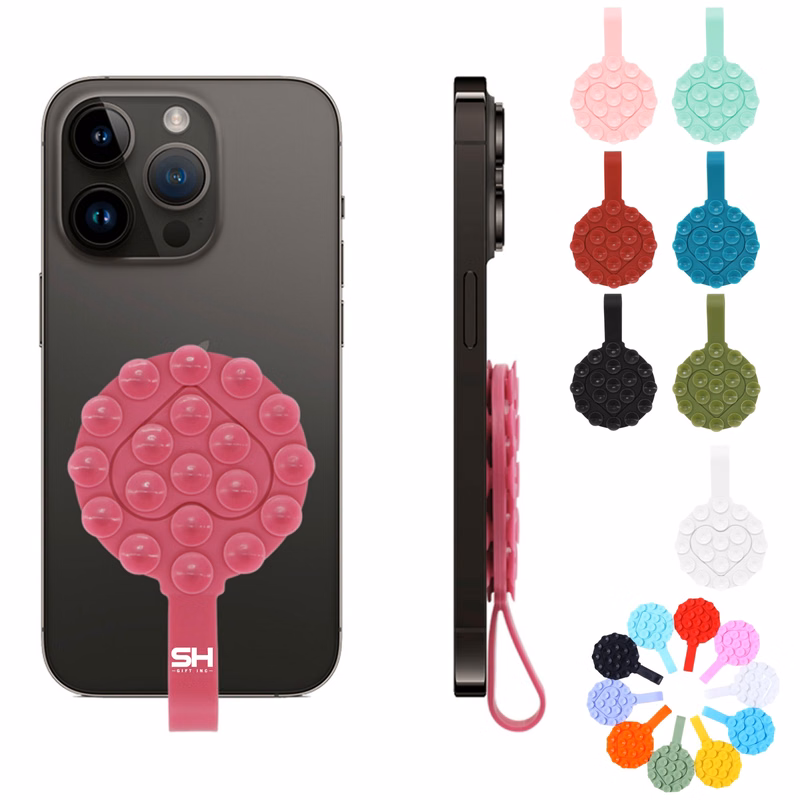 Round Double Sided Silicone Suction Cup Phone Grip Mount