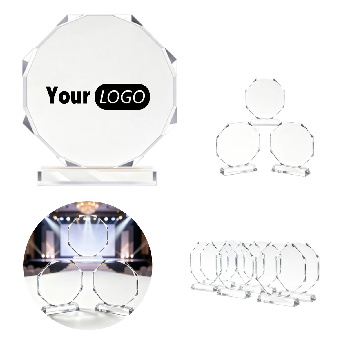 Custom-Shaped Acrylic Plaque Desk Award 1