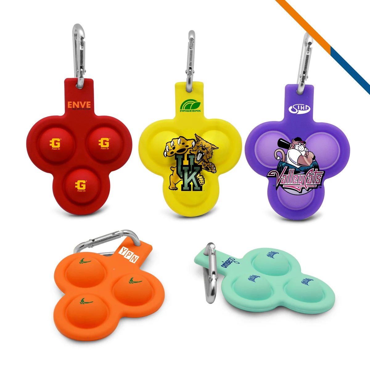 Clover Push Pop Bubble Keychain 1