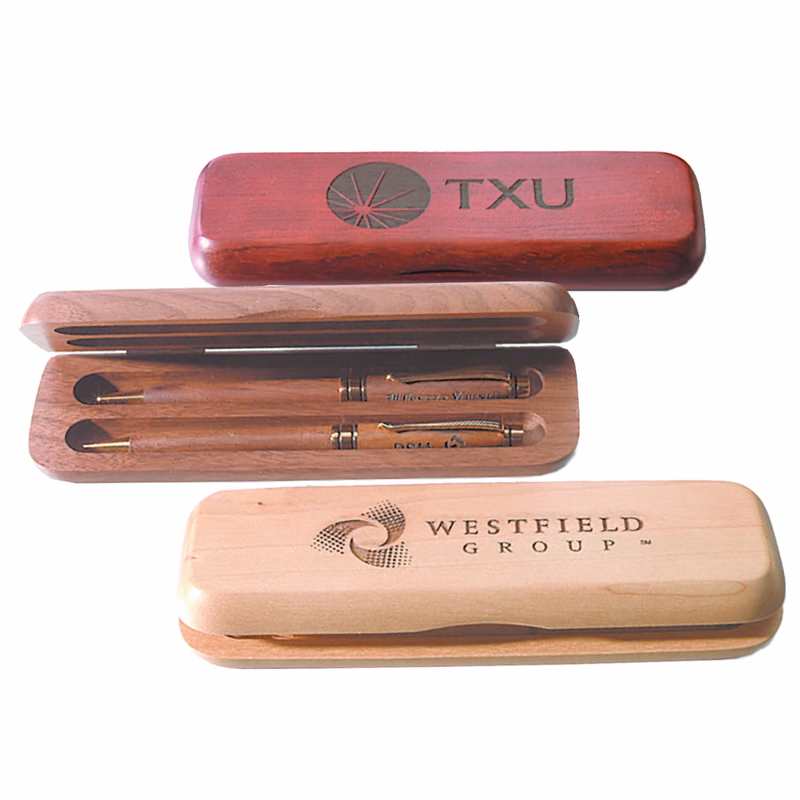 Wood Gift Case Double Slot