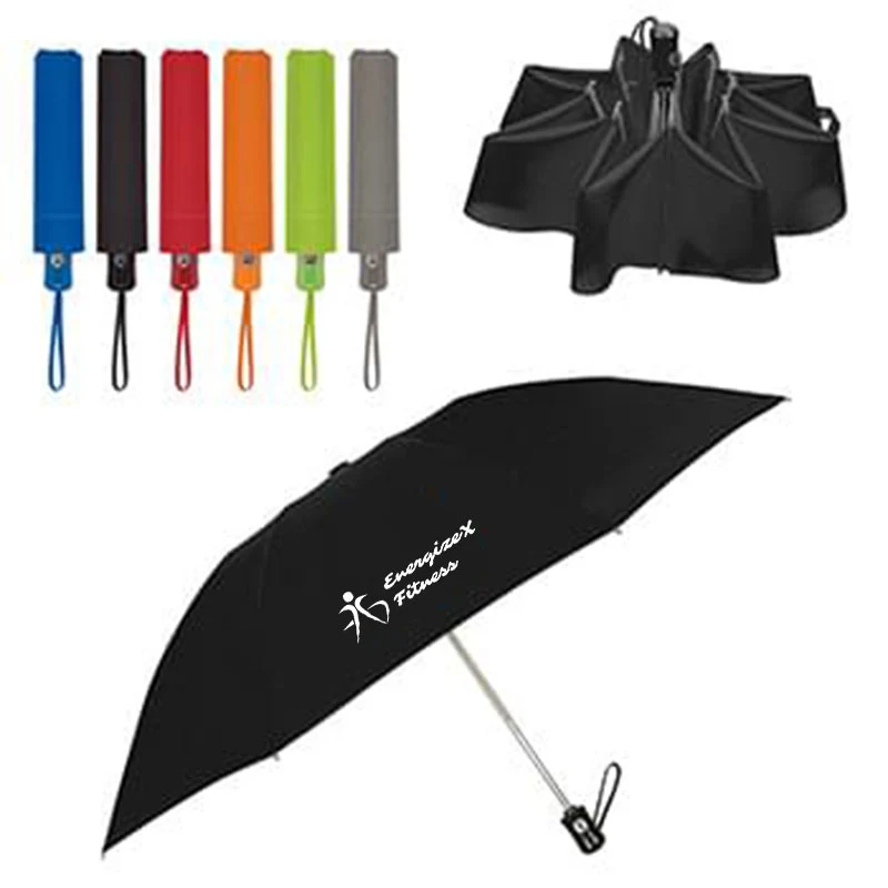 44" Automatic Inverted Umbrella with Wrist Strap 1