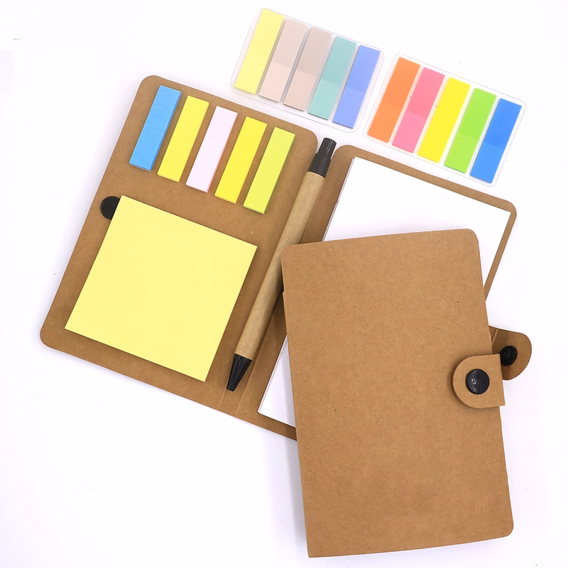 Notebook with A Pen and Sticky Notes