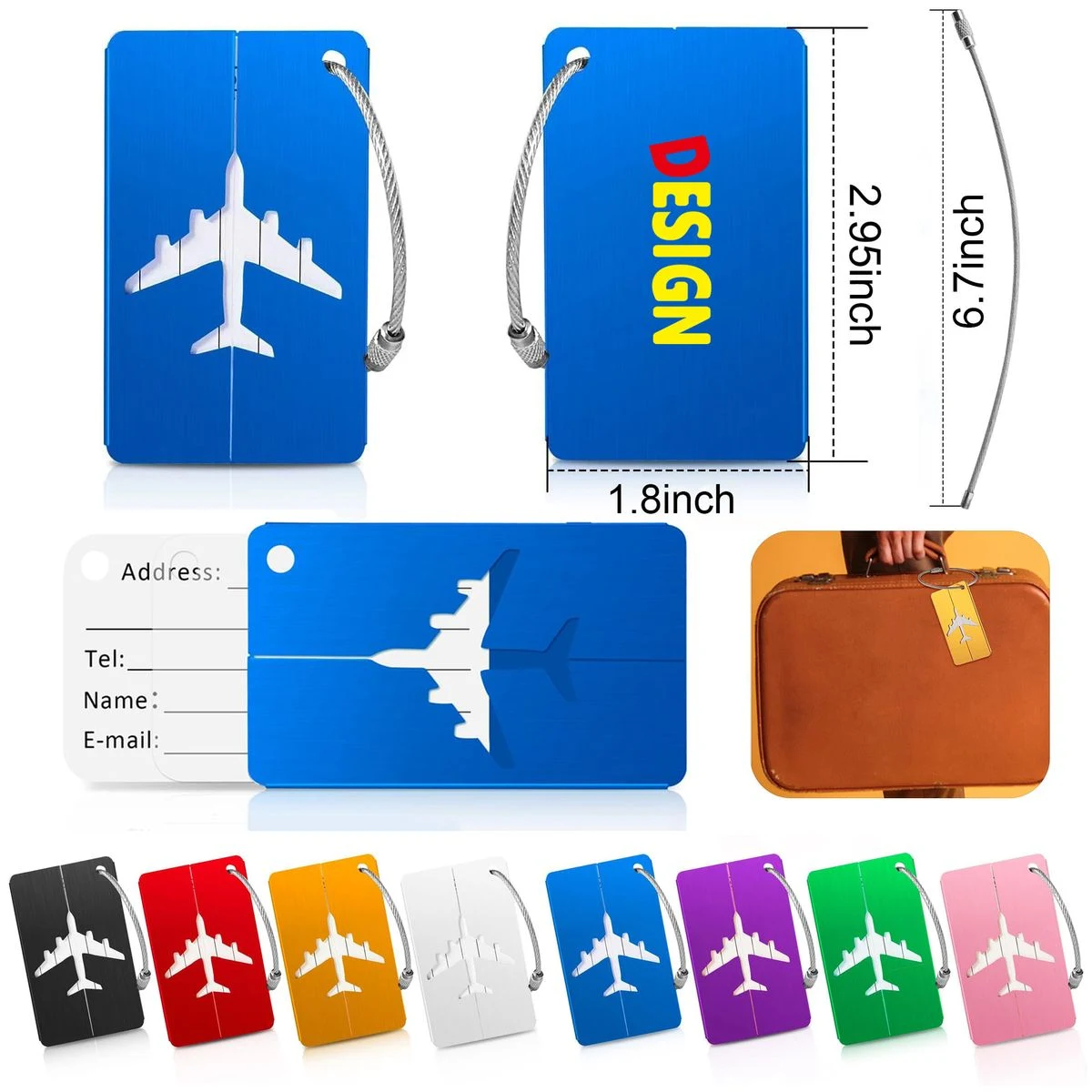 Metal Travel Luggage Tag For Luggage Identifier 1
