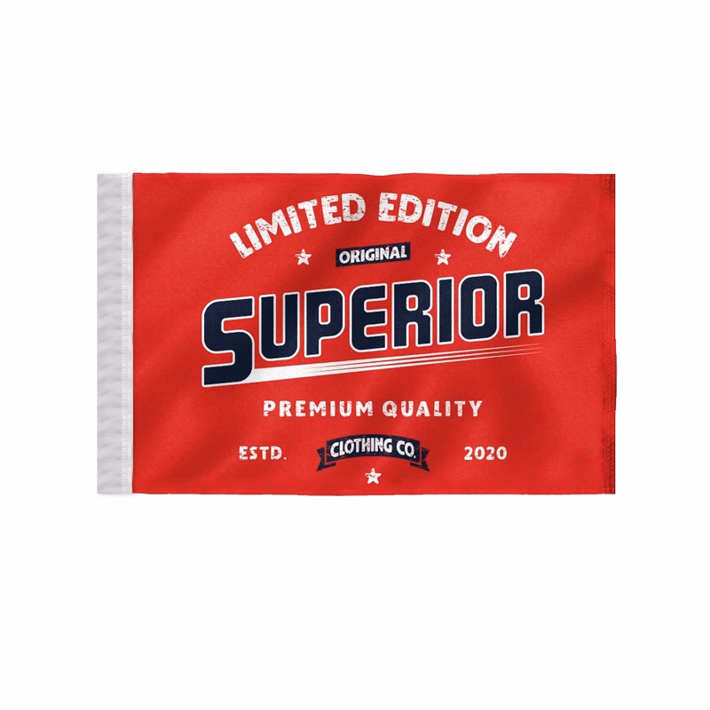 Custom Screen Sublimation Flag - 6" x 9" Canvas Poly