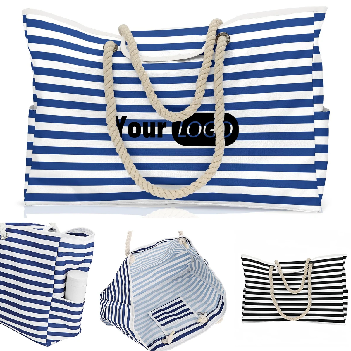 Nylon Versatile And Fashionable Tote Bag For Beach And Daily Use, custom tote bag with logo imprint 1