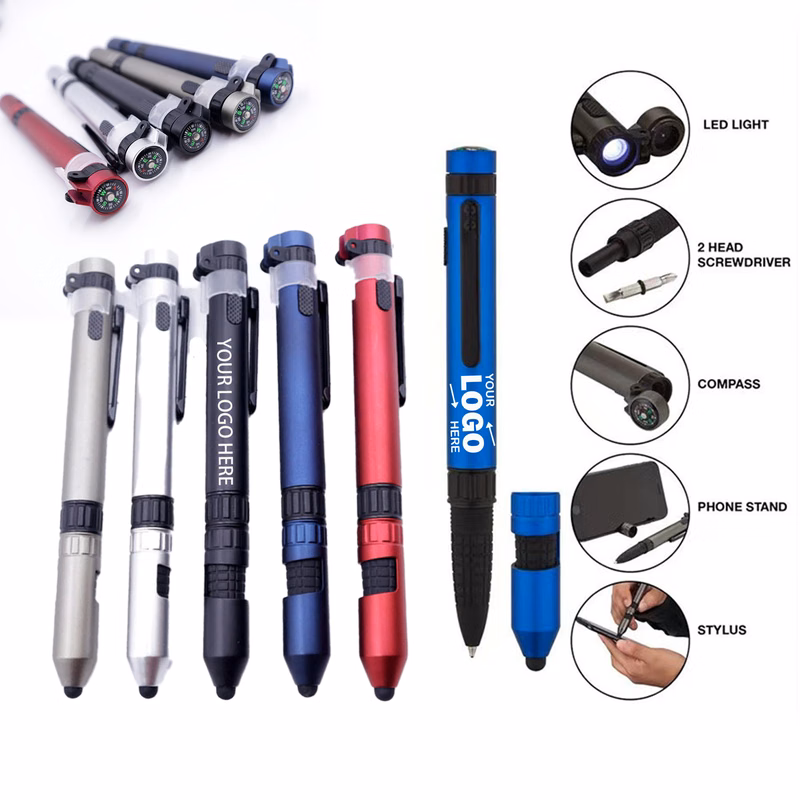 6 In 1 Multi Functional Ballpoint Pen