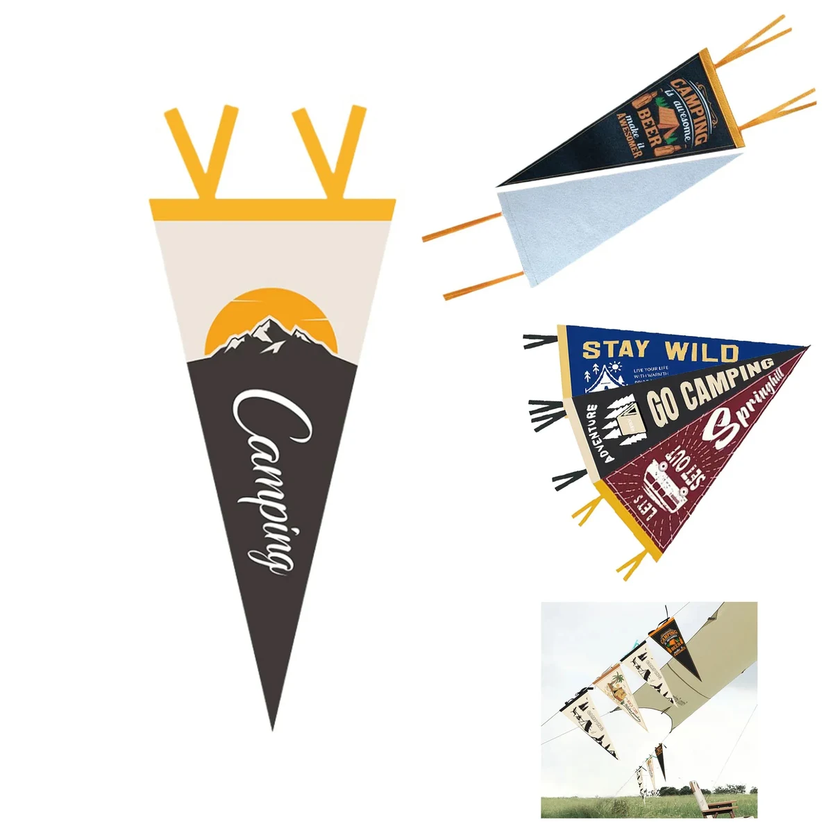 Full Color Printed Felt Pennant 1