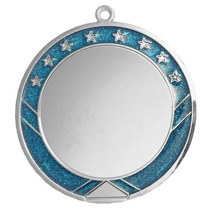 Medallion: 2.75" Turquoise Glitter Holder Medal 1