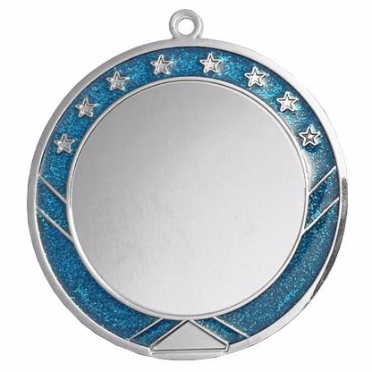 Medallion: 2.75" Turquoise Glitter Holder Medal
