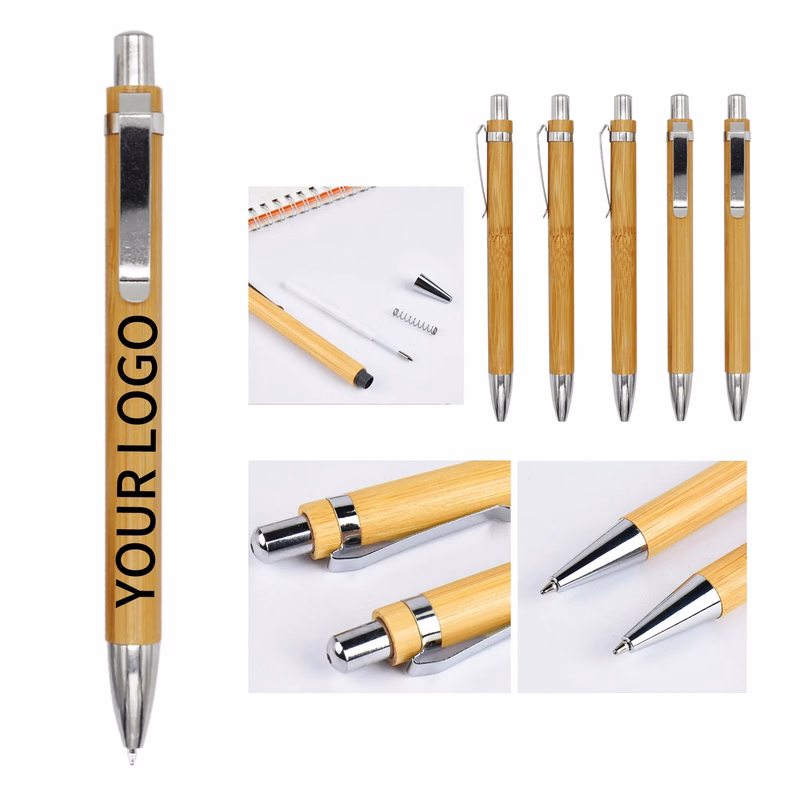 Natural Wood Ballpoint Pen with Stylus