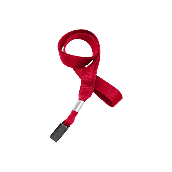 5/8" Blank Lanyard w/Bulldog Clip (Red) 1