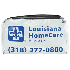 Clear 19 Gauge Vinyl All Purpose Bag W/Gusset (12 1/2"x6 1/2"x2") 1