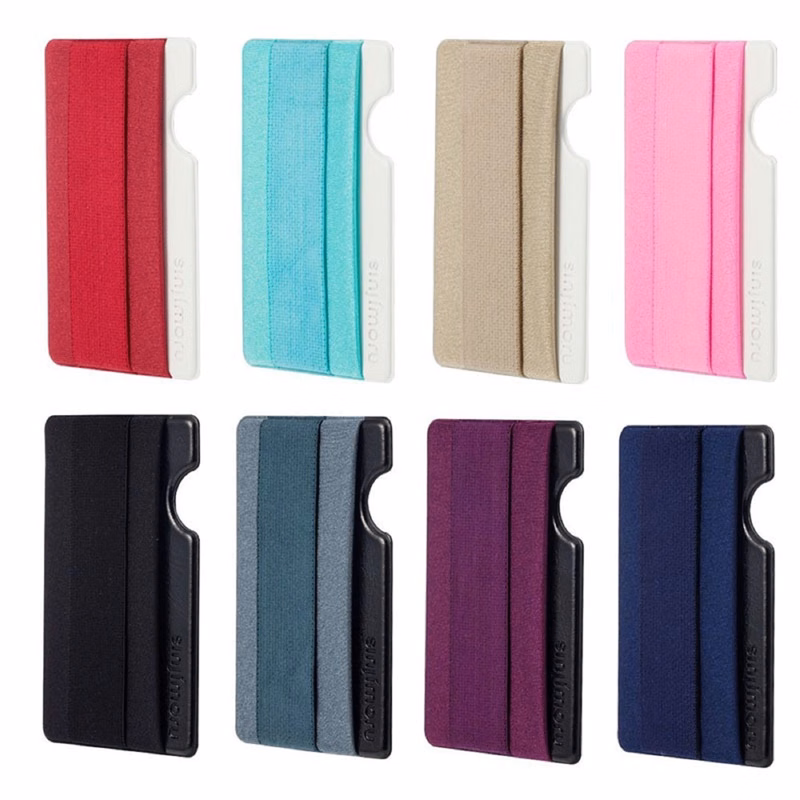 Adhesive Mobile Phone Card Pouch with Hand Strap