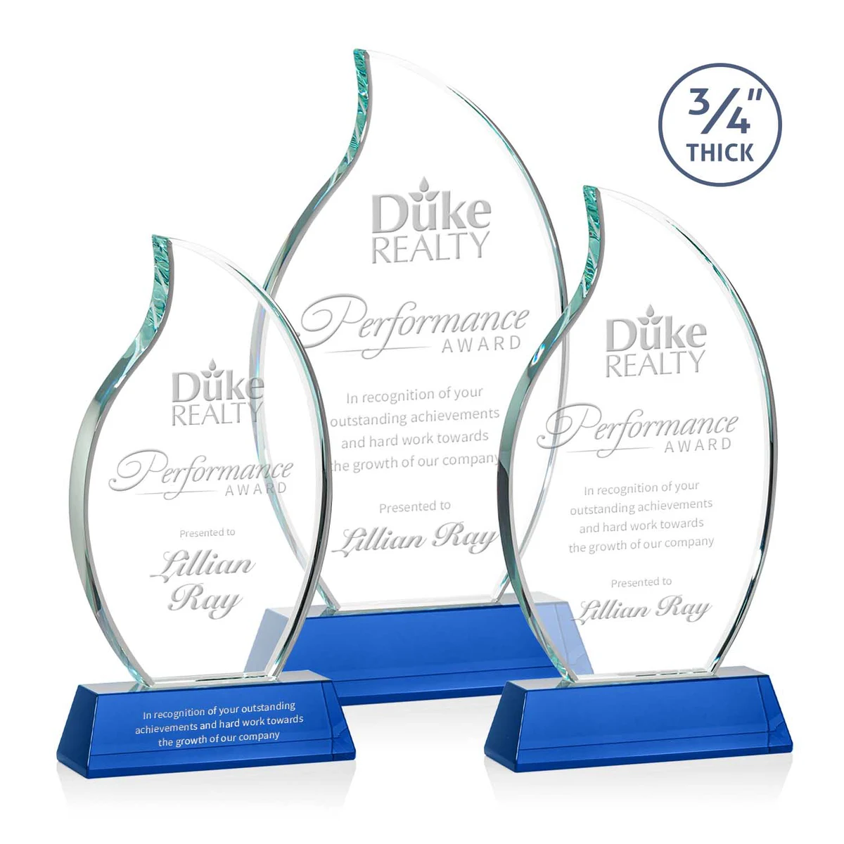 Croydon Flame Award on Newhaven Base - Blue 1