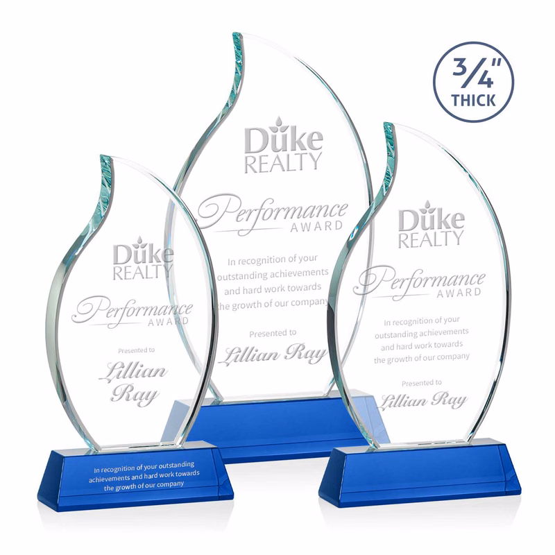 Croydon Flame Award on Newhaven Base - Blue