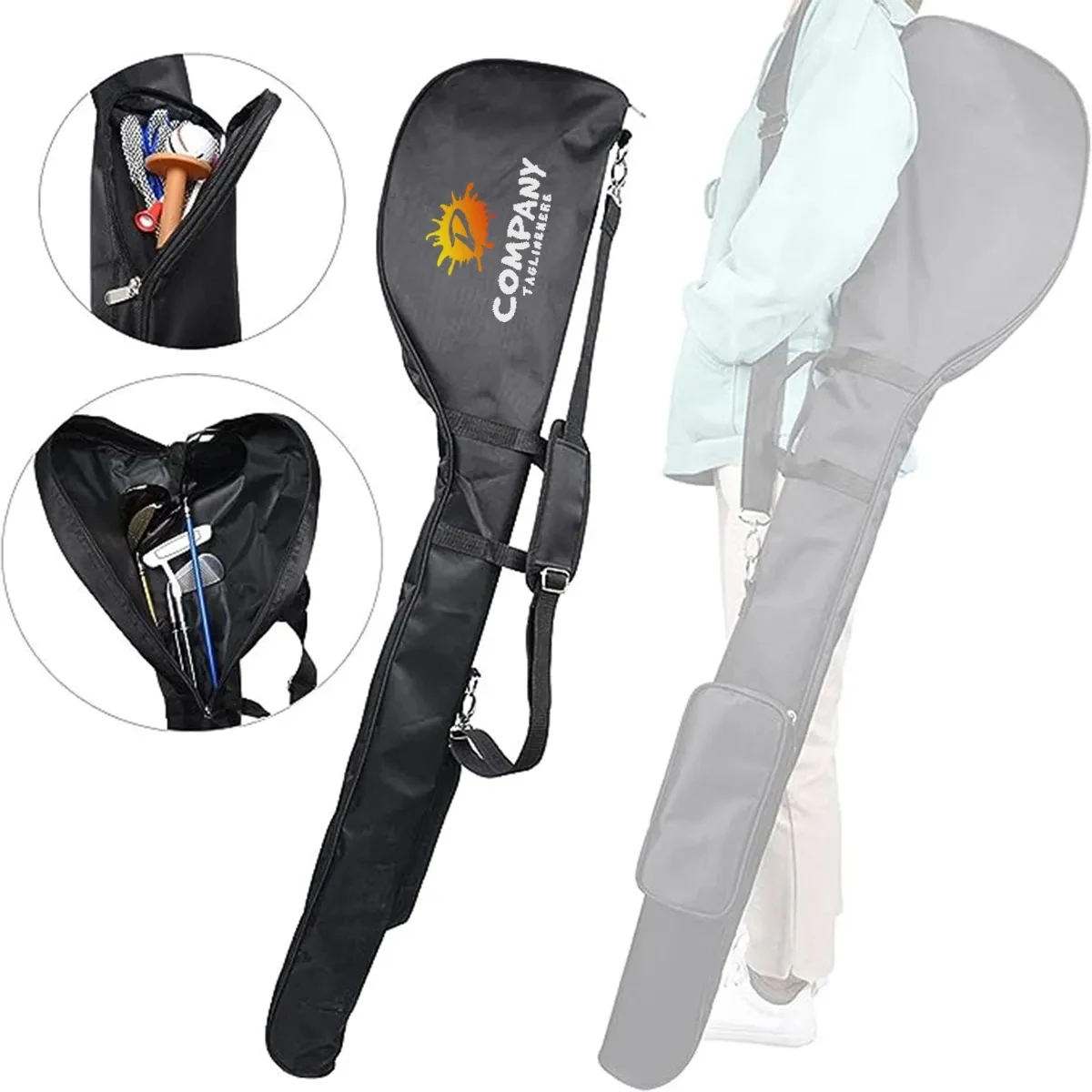 Portable Rubber Handle Adjustable Travle Golf Bag 1