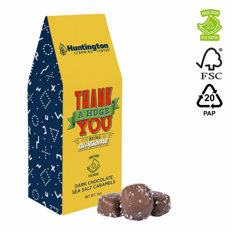 Eco Gable Box- Dark Sea Salt Caramels