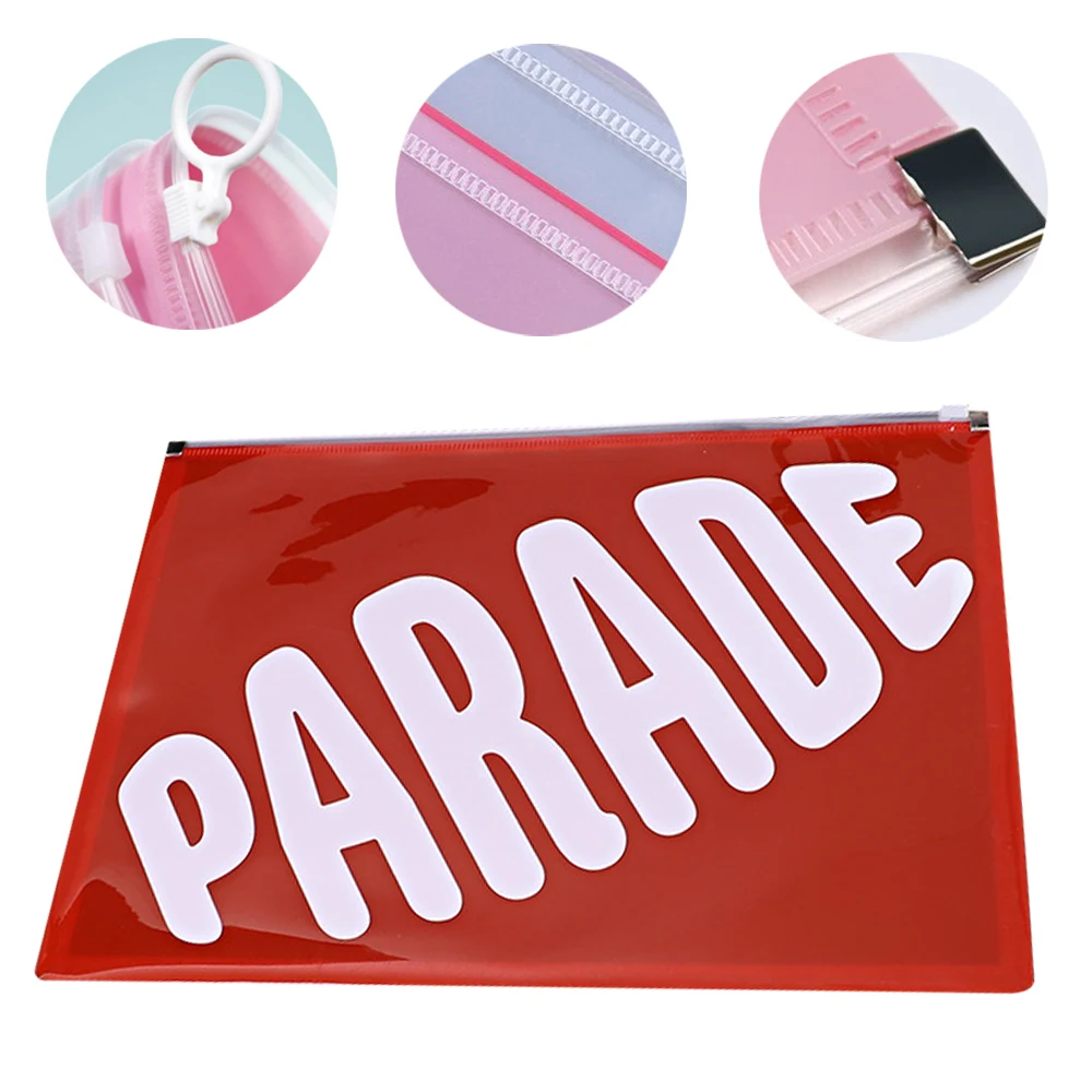 Plastic File Folder Bag With Two Styles Zipper 1