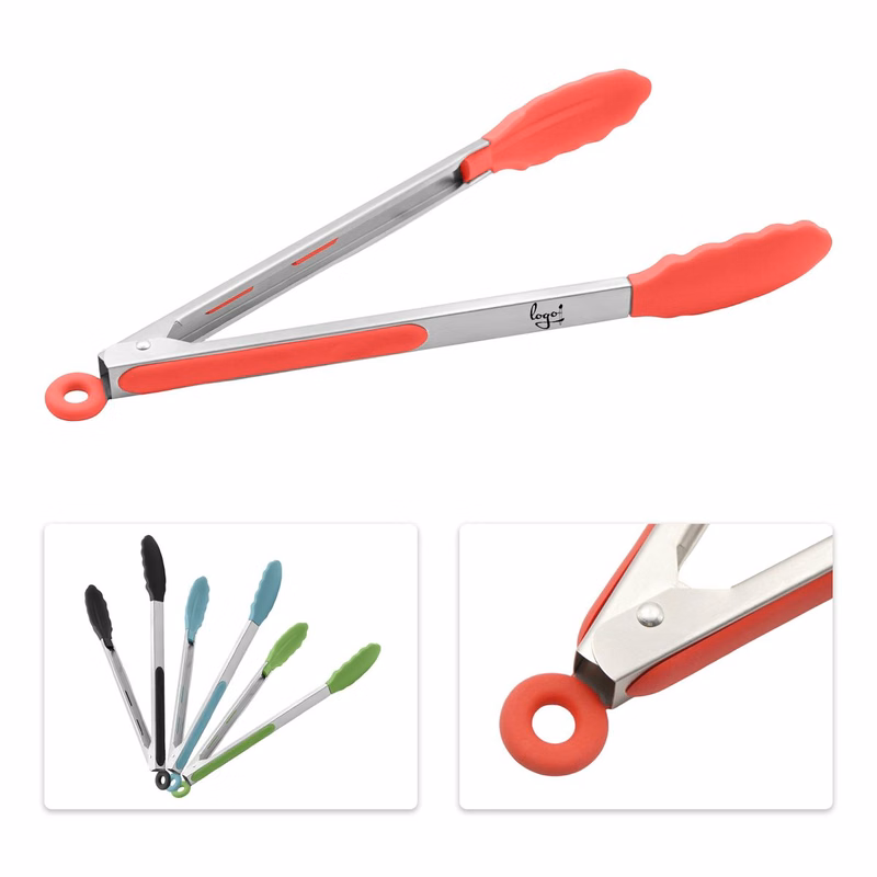 7" Silicone BBQ Tongs