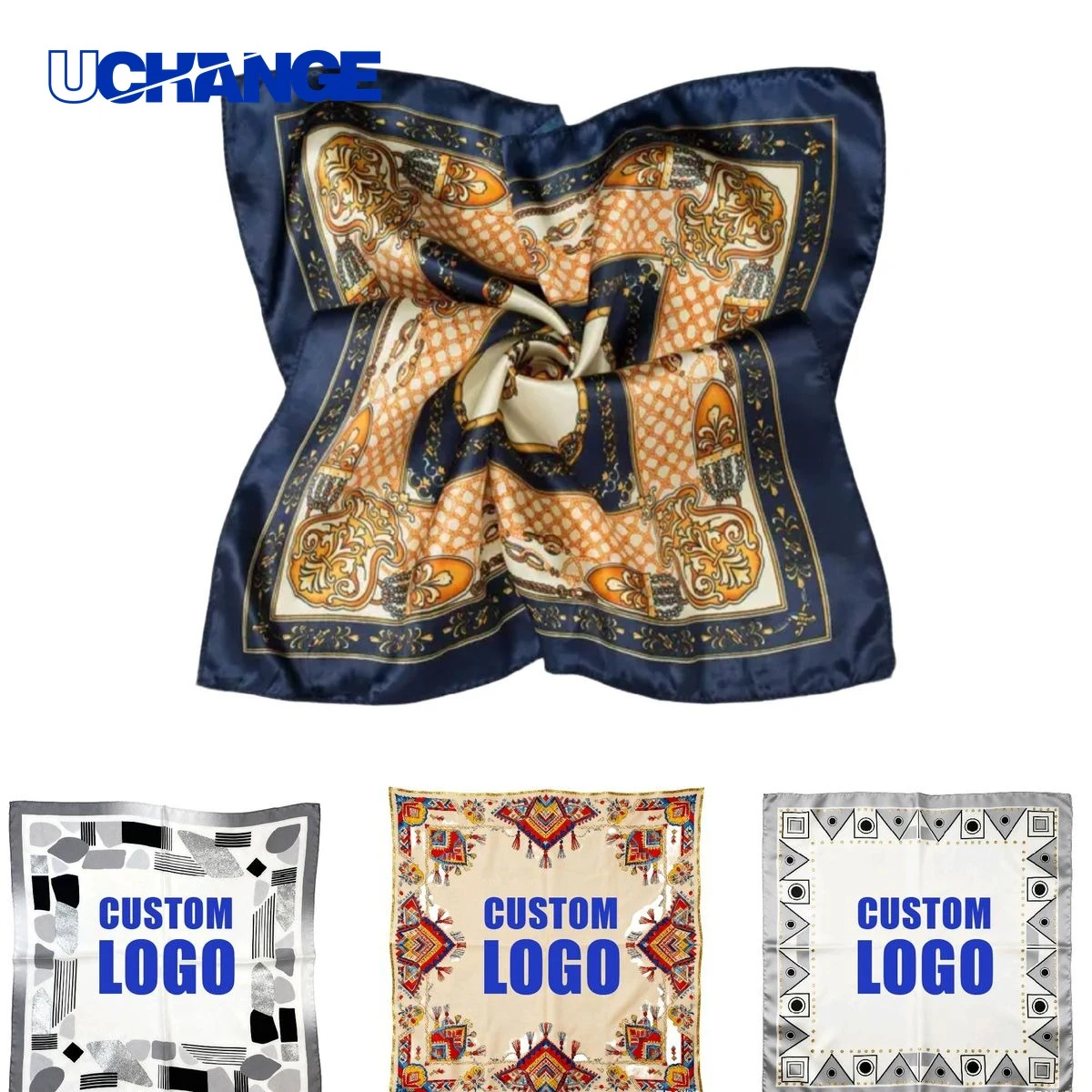 Silk-Like Printed Scarf for Fashion Wear 1