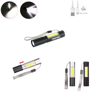 Adjustable Flashlight With COB Lamp And Zoom Function 1