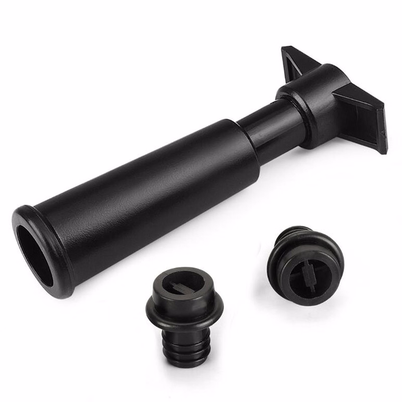 Vacuum Wine Saver Pump with Stoppers Black