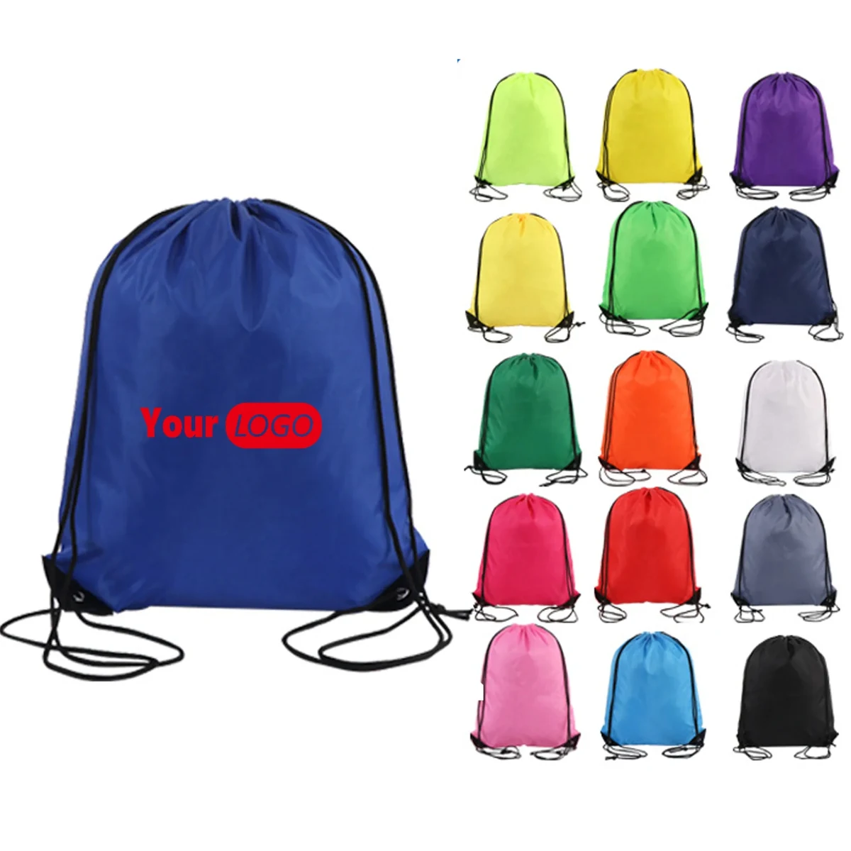 Waterproof 210D Drawstring Backpack Bag 1