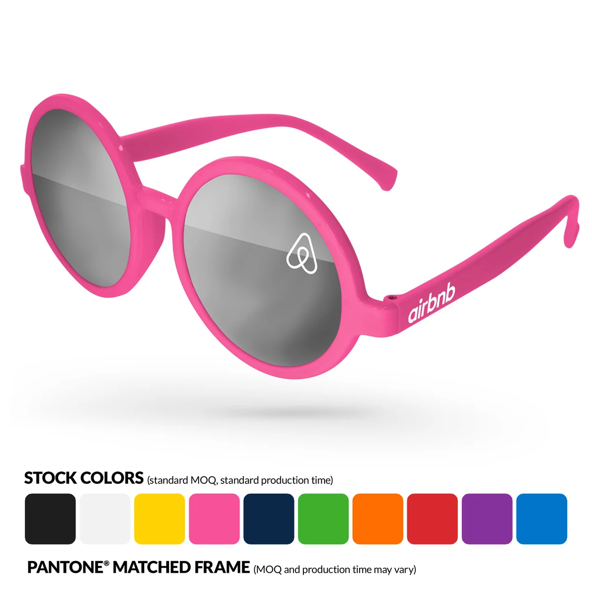 Iris Mirror Sunglasses w/ 1 Color Lens & Temple Imprint 1