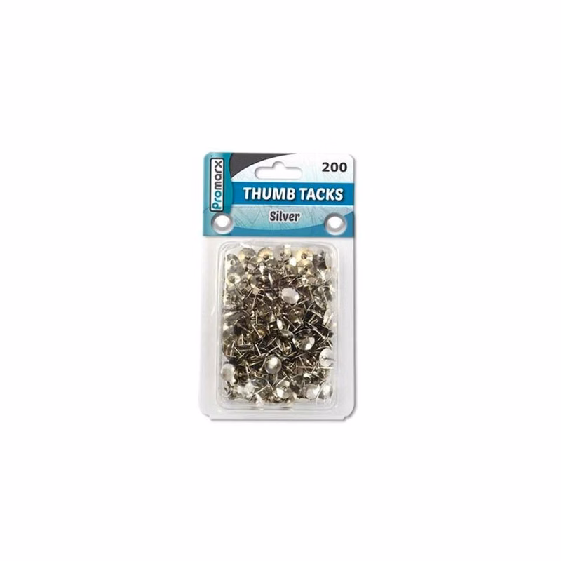 Thumb Tacks - Silver 200 Count