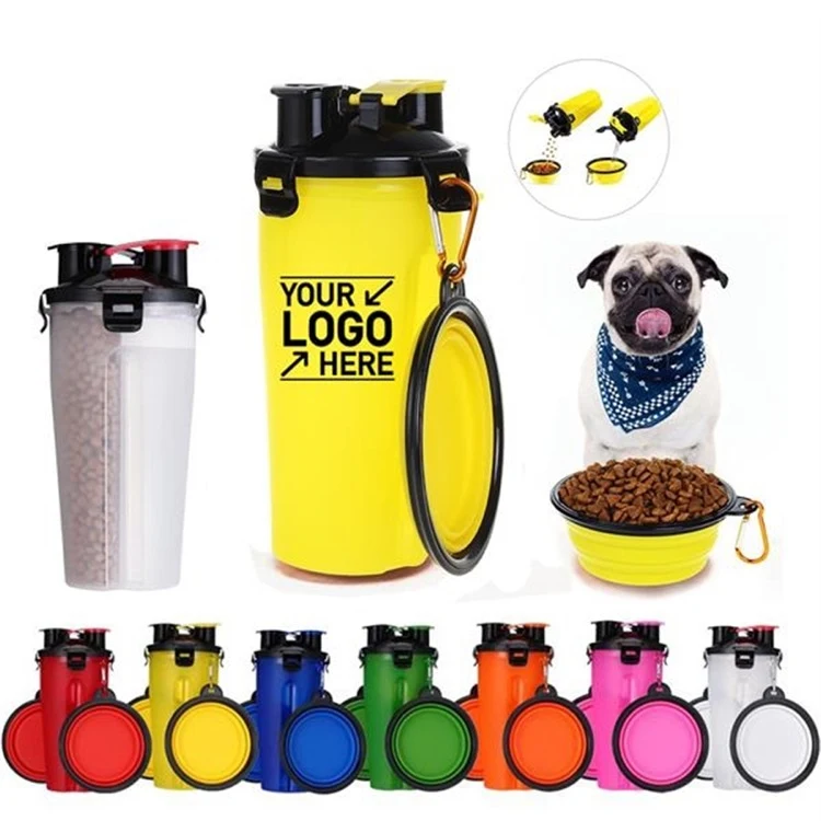 2 In 1 Folding Pet Feeder Water Bottle 1
