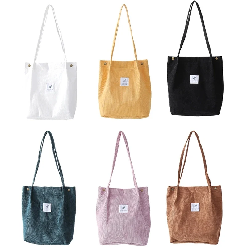 Women's Polyester Corduroy Tote Bag 1