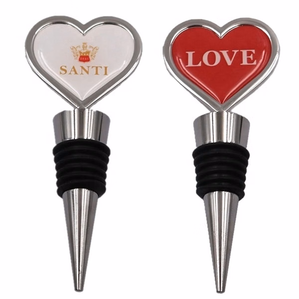 Metal Heart Shaped Wine Bottle Stopper