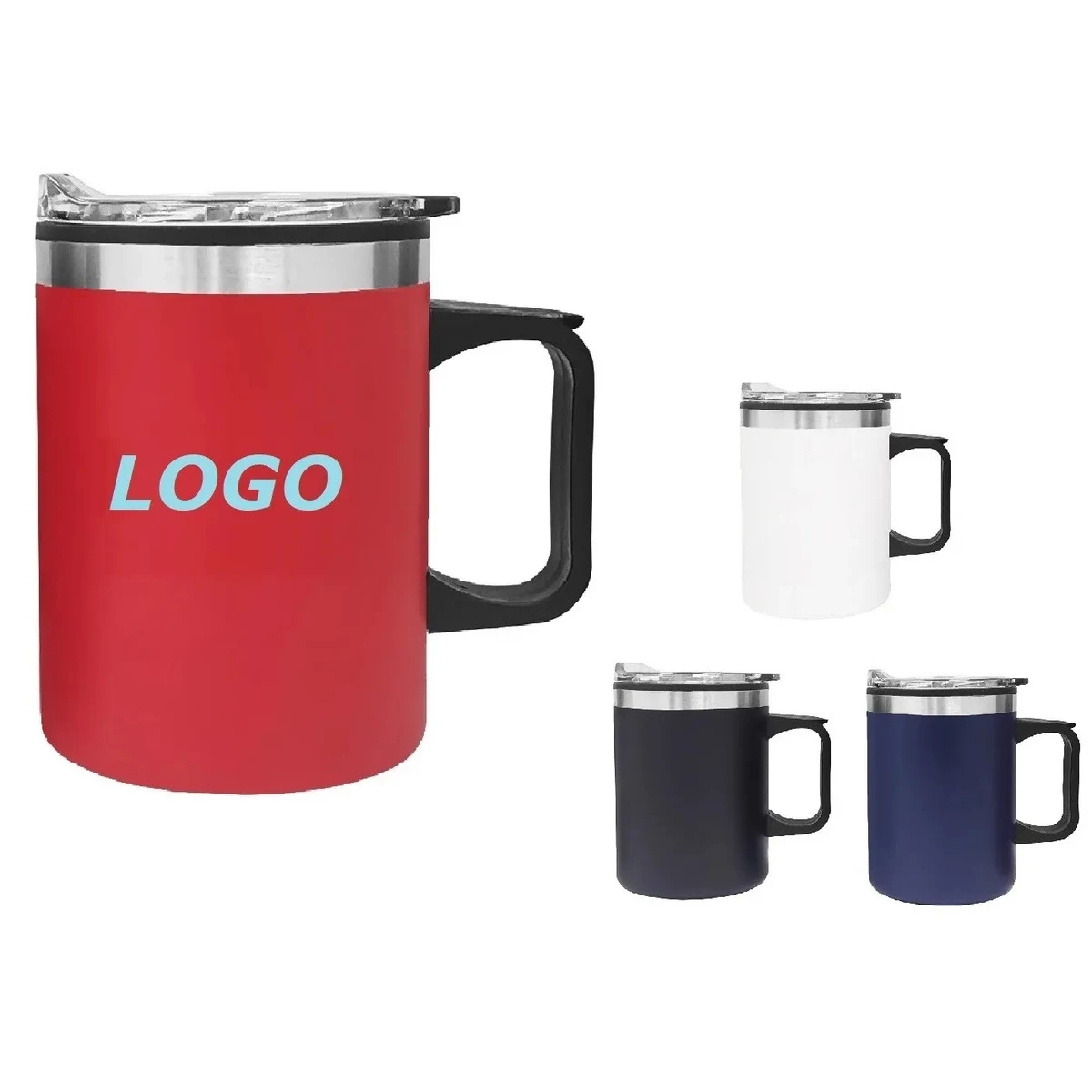 14 oz Coffee Mug Double Wall With Handle 1