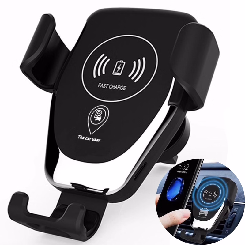 10W Qi Fast Charging Auto-Clamping Car Mount Phone Holder